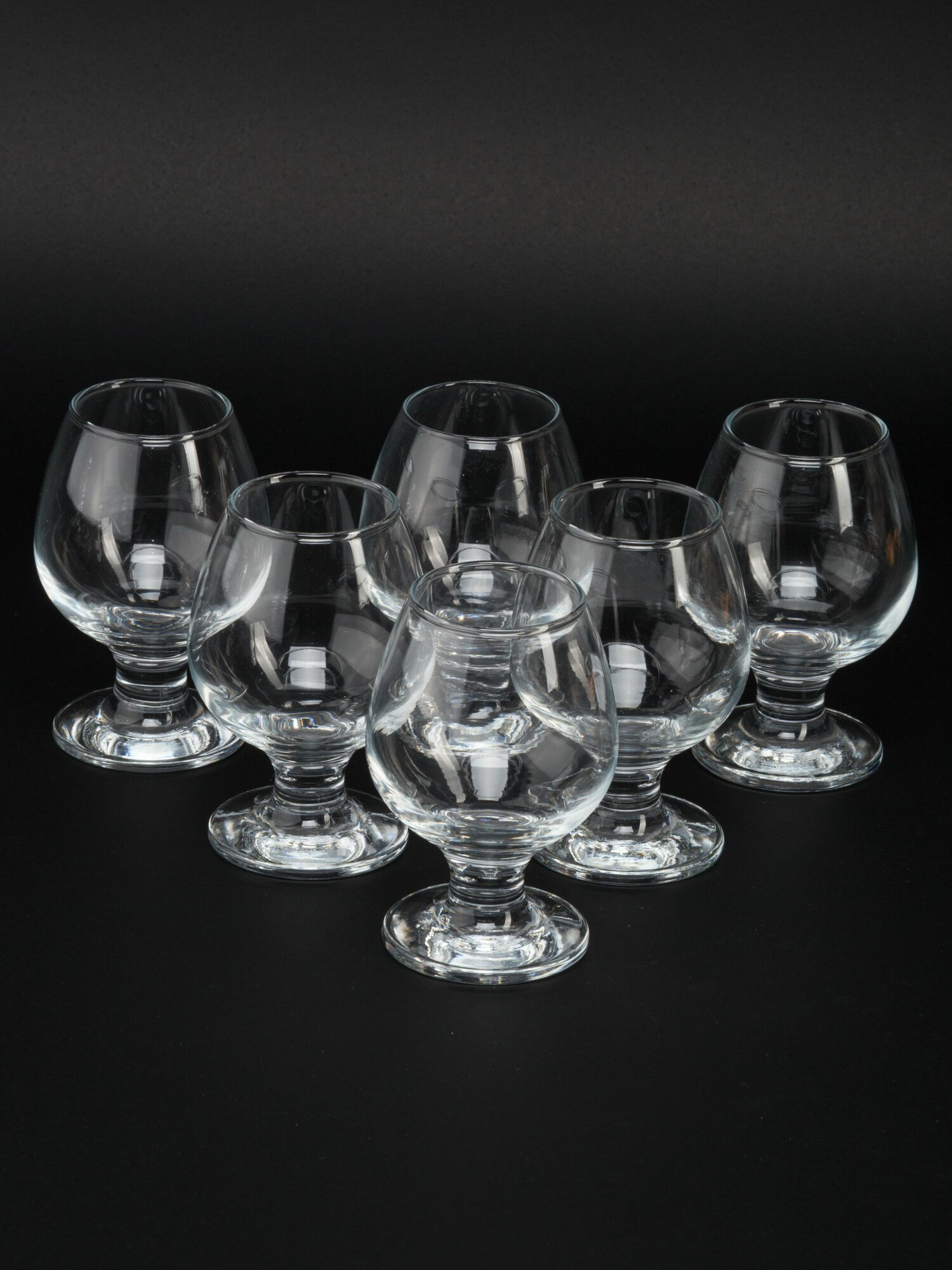 Набор стеклянных фужеров (бокалов) для коньяка Bistro 6 шт по 250 мл