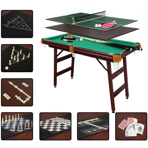 фото Бильярдный стол fortuna пул 4фт 9 в 1 с комплектом аксессуаров fortuna billiard equipment