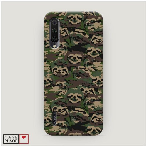 фото Чехол пластиковый xiaomi mi a3 камуфляжные ленивцы case place