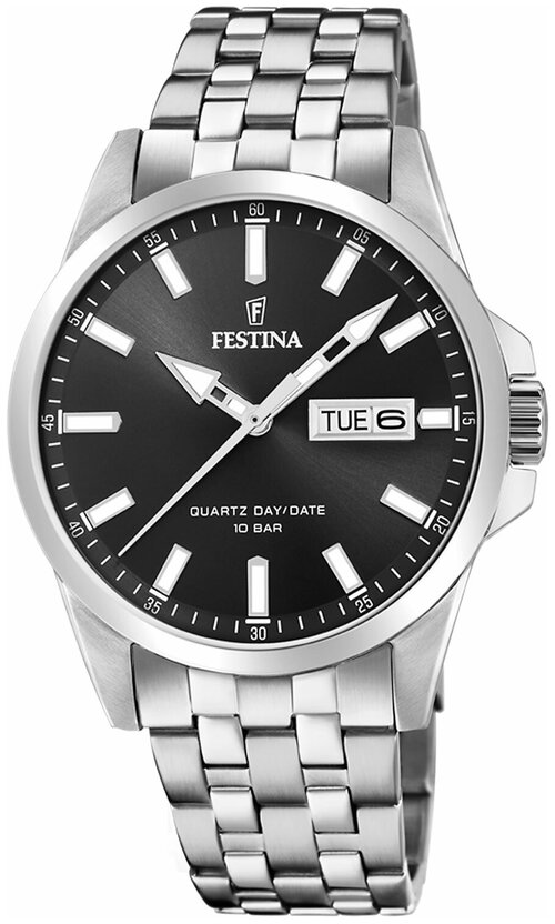 Наручные часы FESTINA Мужские Наручные часы Festina F20357/4, серебряный, черный