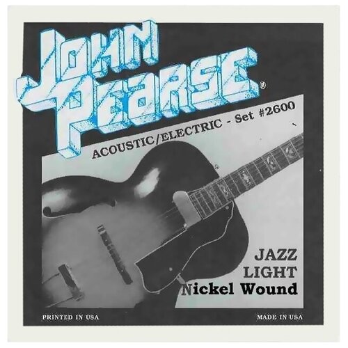 Комплект струн .011-.050 с никелерованной навивкой John Pearse 2600 для электрогитары