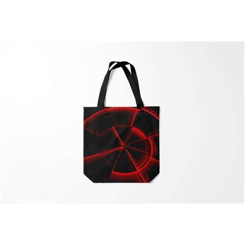 фото Сумка-шоппер / 40х40 см / тренды / геометрия атомный неон burnettie