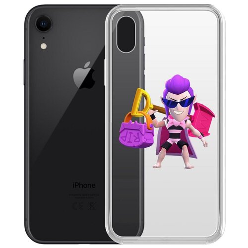 Чехол-накладка Clear Case Brawl Stars-Пляжный Мортис для iPhone XR чехол накладка clear case brawl stars пляжный мортис для vivo y31