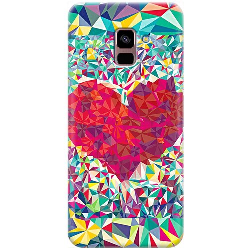 фото Re:pa накладка transparent для samsung galaxy a8+ (2018) с принтом "бриллиантовое сердце"