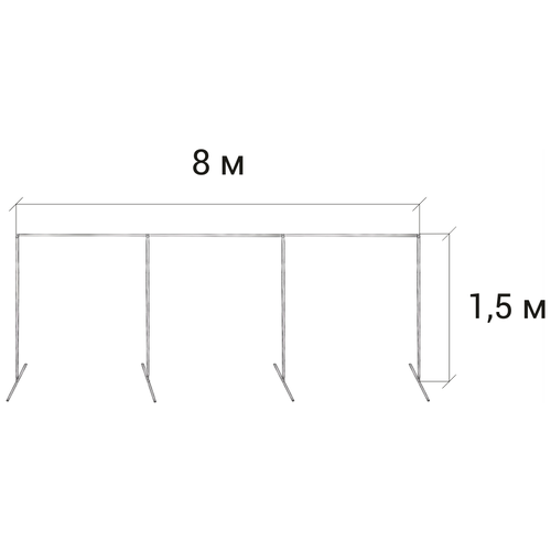 фото Стойка для хромакея 1,5 м. / 8 м. gozhy (без хромакея)