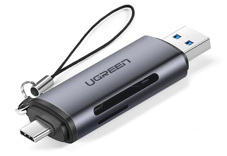 Картридер UGREEN USB 3.0 Type-A/Type-C, microSD, SD