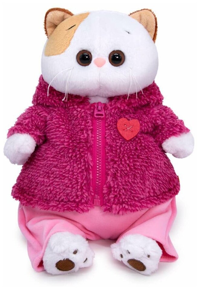 Мягкая игрушка BUDI BASA Кошка Ли-Ли в теплом костюме с сердечком 24 см