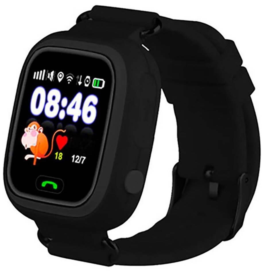 Детские умные часы Smart Baby Watch Q80 Wi-Fi, черный