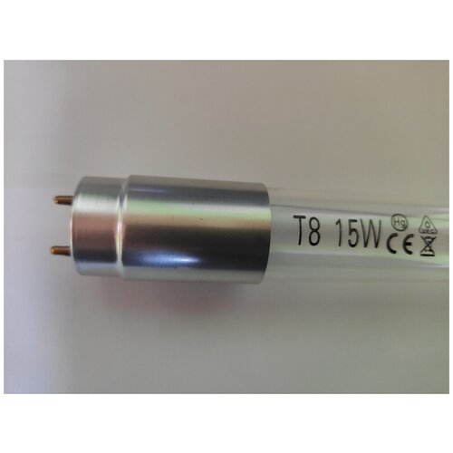 Лампа ультрафиолетовая запасная LightBest UVC 15W T8 G13 438 мм бактерицидная для облучателей и рециркуляторов
