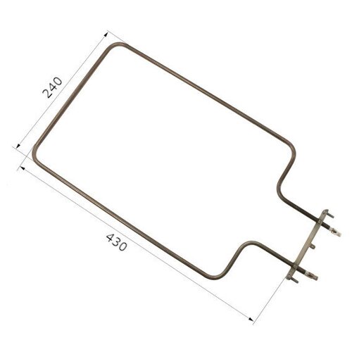 Тэн для духовки 800W, 230V верхний, П-обр, (Лысьва) 430х240 мм
