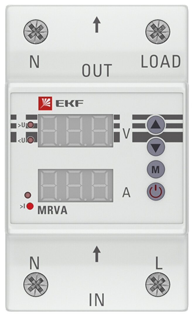 MRVA-63A Реле напряжения и тока с дисплеем MRVA 63А PROxima EKF - фото №2