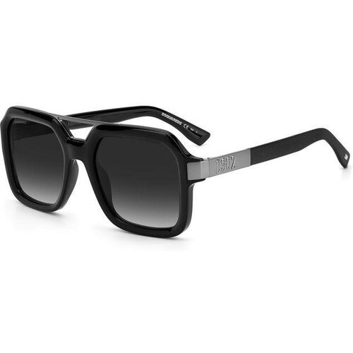 Солнцезащитные очки DSQUARED2, квадратные, оправа: пластик, для мужчин, черный