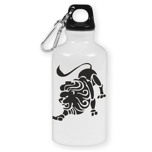 Бутылка с карабином CoolPodarok лев зодиак бутылка с карабином coolpodarok скорпион зодиак