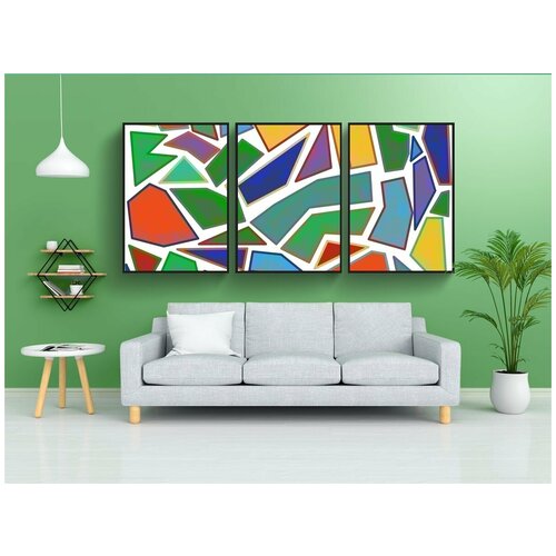 фото Набор модулных постеров для интерьера "аннотация, формы, шаблон" 60x90 см. в тубусе, без рамки lotsprints