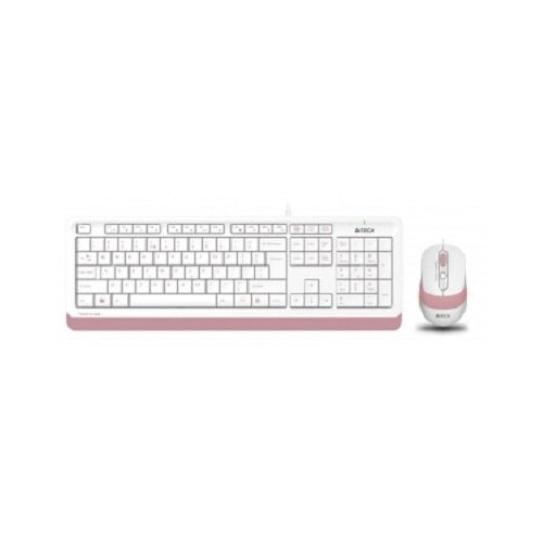 Клавиатура + мышь A-4Tech Fstyler F1010 white-pink