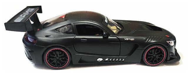 Машинка металлическая инерционная Mercedes-Benz GT63 AMG 1:24 (черная с обвесом)