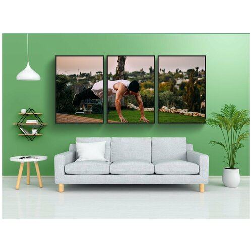 фото Набор модулных постеров для интерьера "уличные тренировки, итамар казыр, бак" 60x90 см. в тубусе, без рамки lotsprints