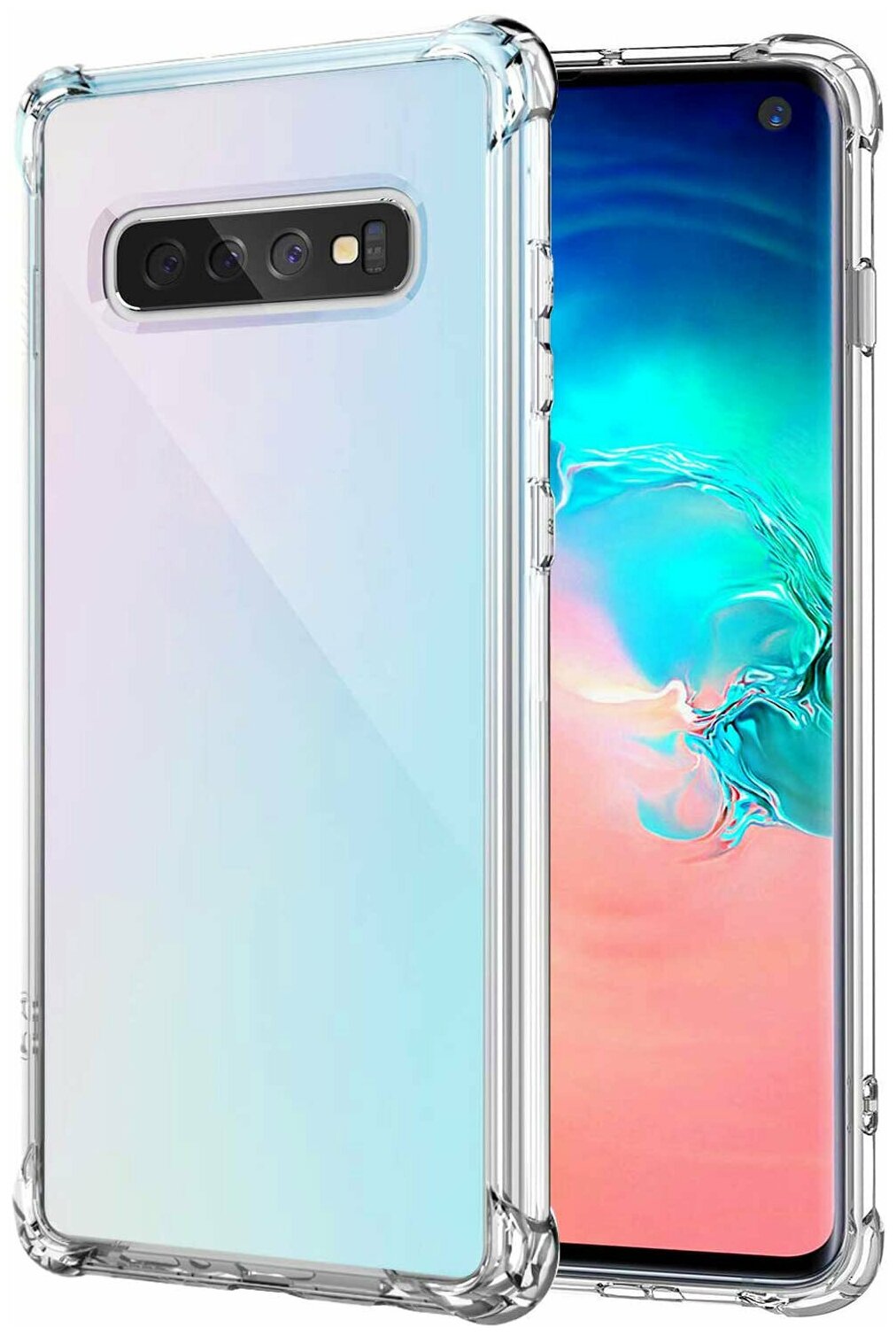 Чехол для Samsung S10 Armor силикон (Прозрачный)