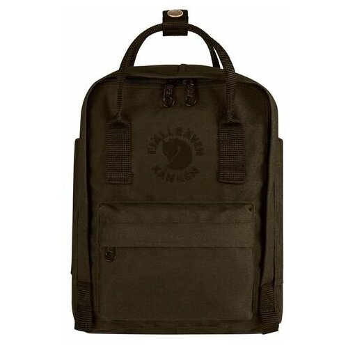 фото Fjallraven рюкзак re-kanken mini, оливковый, 20х13х29 см, 7 л