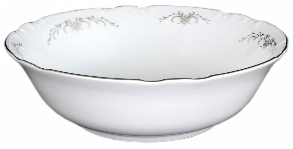 фото Салатник 23 см Thun "Констанция /Серый орнамент /отводка платина" / 049941