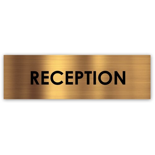 Reception табличка на дверь Standart 250*75*1,5 мм. Золото