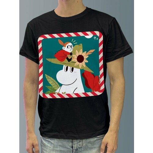 фото Футболка мужская черная из хлопка с dtf рисунком новый год - 2031 будь на стиле