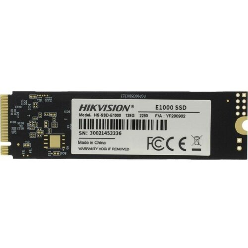 Накопитель SSD HIKVision 512GB M.2 PCI-E , E1000 Series (HS-SSD-E1000/512G) (PCI-E 3.0 x4, up to 2000/1610MBs, 3D TLC, NVMe, 22x80mm)