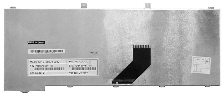 Клавиатура для ноутбука Acer Aspire 3100 3650 3690 5100 5110 5680 9110 Series Г-образный Enter Черная без рамки PN MP-04653U4-6983