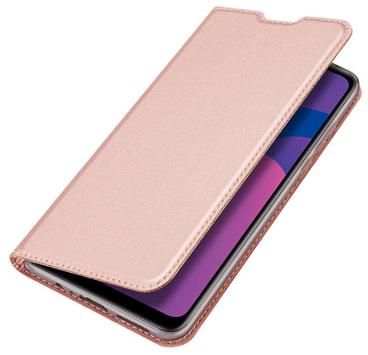 Чехол-книжка MyPads для Huawei Honor 9A (MOA-LX9N) / Honor Play 9A водоотталкивающий с мульти-подставкой на жесткой металлической основе розовый
