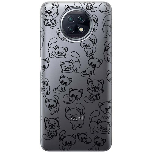 Ультратонкий силиконовый чехол-накладка Transparent для Xiaomi Redmi Note 9T с 3D принтом Cute Kitties ультратонкий силиконовый чехол накладка transparent для xiaomi redmi note 9t с 3d принтом cats in love