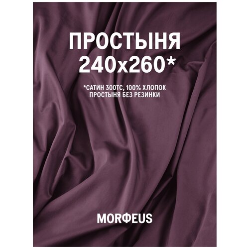 Простыня MORФEUS - Purple Rain - 240х260 (без резинки) - сатин