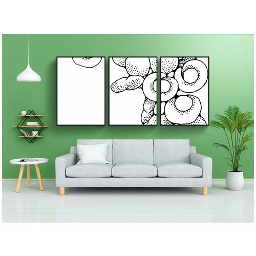 фото Набор модулных постеров для интерьера "хлеб, граница, элемент" 60x90 см. в тубусе, без рамки lotsprints