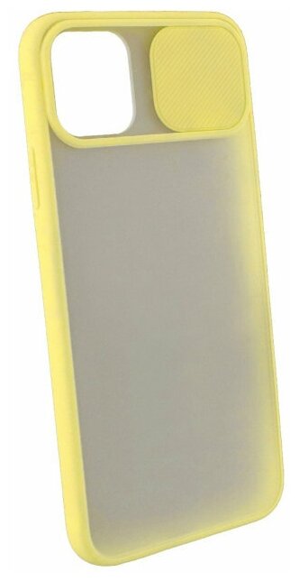 Чехол защитный TPU+PC с крышкой LuxCase для Apple iPhone 11 Pro Max, Желтый, 2 мм - фото №1