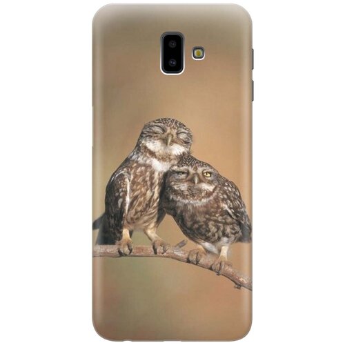 фото Gosso ультратонкий силиконовый чехол-накладка для samsung galaxy j6+ (2018) с принтом "пара совушек"