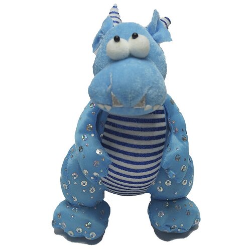 Мягкая игрушка Дракон с крыльями Синий, 24 см, Символ года