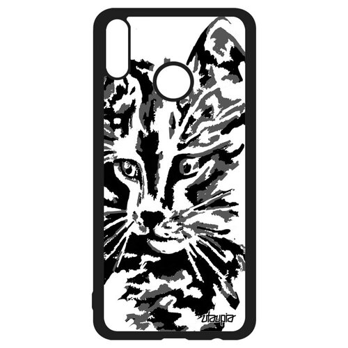 фото Защитный чехол на телефон // honor 8x // "котенок" кот дизайн, utaupia, черный