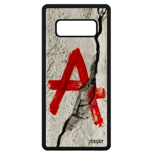 фото Противоударный чехол на смартфон // galaxy note 8 // "анархия" эмблема анархизм, utaupia, серый