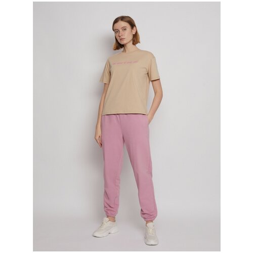 фото Брюки-джоггеры в спортивном стиле, цвет розовый, размер l zolla