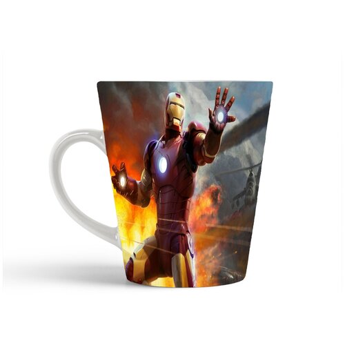 фото Кружка-латте coolpodarok iron man железный человек вертолёт