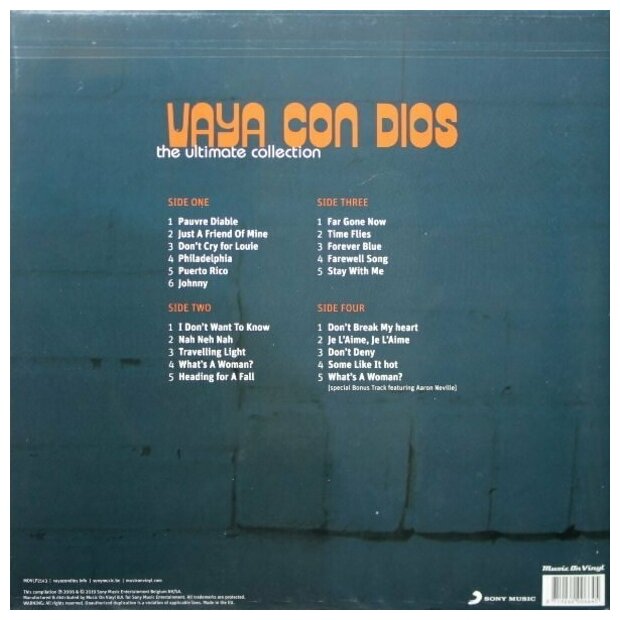 Виниловая пластинка Vaya Con Dios, Ultimate Collection (8719262006645) MUSIC ON VINYL - фото №2