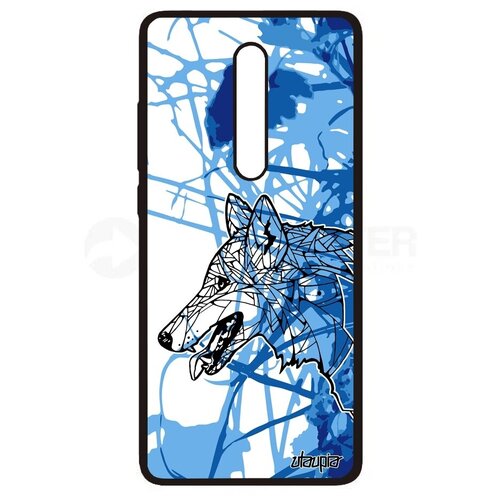 фото Красивый чехол на мобильный // xiaomi redmi k20 // "волк" злой древний, utaupia, голубой