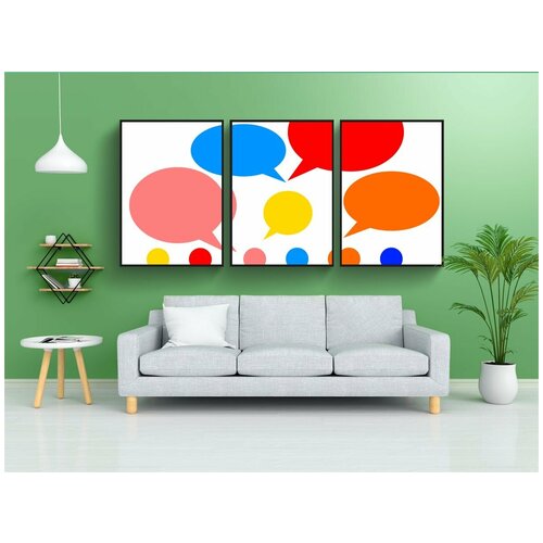 фото Набор модулных постеров для интерьера "встреча, конференция, круглый стол" 60x90 см. в тубусе, без рамки lotsprints