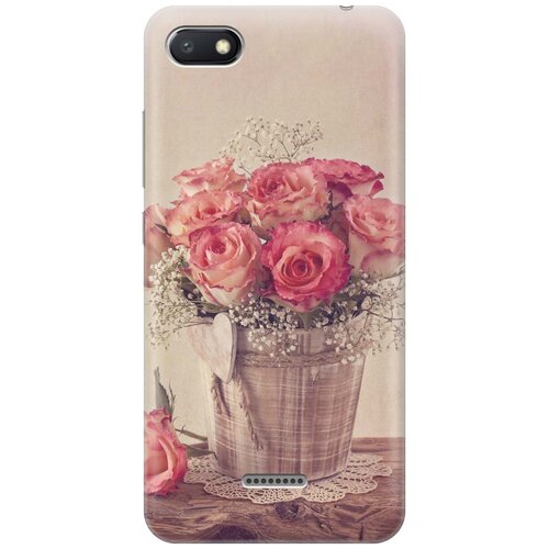 фото Re:paчехол - накладка artcolor для xiaomi redmi 6a с принтом "винтажные розы"