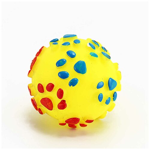 фото Flamingo игрушка для собак мячик латекс 8см дизайн в асс-те (2 шт) noname
