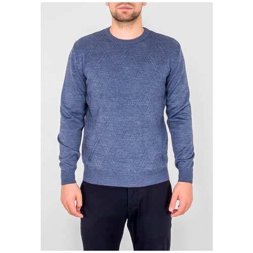 Джемпер мужской CASINO c121-ромб D4 (мокр.асфальт), Прямой силуэт / Сlassic fit, цвет Серый, размер 56