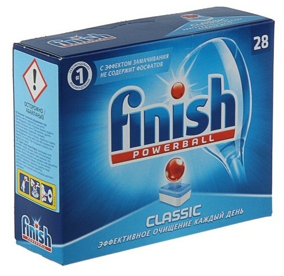 Таблетки для посудомоечной машины Finish, Classic, 28 шт, двухслойные. 377114 - фотография № 5