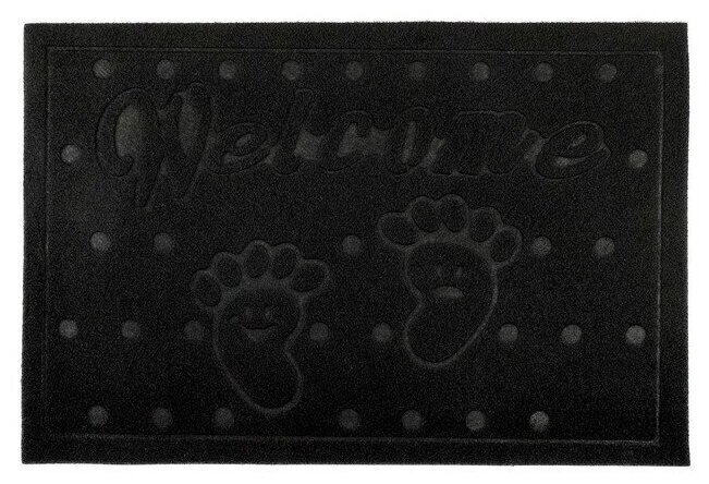Коврик влаговпитывающий придверный без окантовки Доляна «Следочки», 38×58 см, цвет микс - фотография № 20