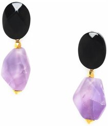 Серьги Nature Bijoux, Purple Rain, с рогом и подвесками из аметиста, NB21.2-12-75710 (сиреневый)