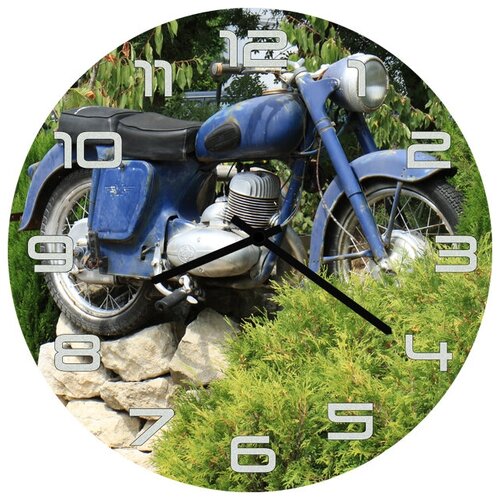фото Svs настенные часы svs 3002012 мотоцикл на краю