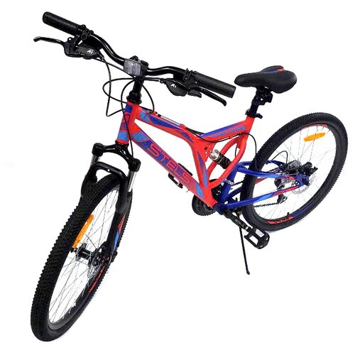 Велосипед STELS Mustang 24 MD -23г V010 16 красный неоновый-синий 2350000₽